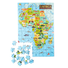 Load image into Gallery viewer, Africa Illustrated Map Wooden Jigsaw Puzzle for Children and Adults - 152-Piece
