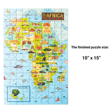 Load image into Gallery viewer, Africa Illustrated Map Wooden Jigsaw Puzzle for Children and Adults - 152-Piece