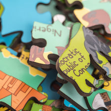 Load image into Gallery viewer, Africa Illustrated Map Wooden Jigsaw Puzzle for Children and Adults - 152-Piece