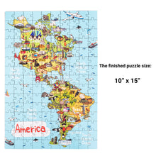 Load image into Gallery viewer, America Illustrated Map Wooden Jigsaw Puzzle for Children and Adults - 152-Piece