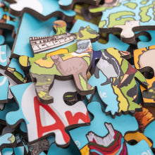 Load image into Gallery viewer, America Illustrated Map Wooden Jigsaw Puzzle for Children and Adults - 152-Piece