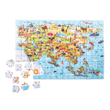 Load image into Gallery viewer, Asia Illustrated Map Wooden Jigsaw Puzzle for Children and Adults - 152-Piece