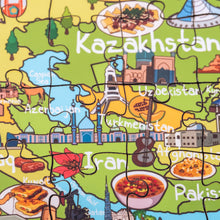 Load image into Gallery viewer, Asia Illustrated Map Wooden Jigsaw Puzzle for Children and Adults - 152-Piece