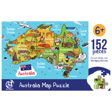Load image into Gallery viewer, Australia Illustrated Map Wooden Jigsaw Puzzle for Children and Adults - 152-Piece