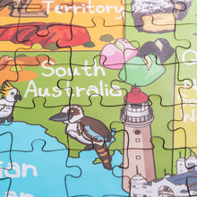 Load image into Gallery viewer, Australia Illustrated Map Wooden Jigsaw Puzzle for Children and Adults - 152-Piece