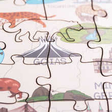 Load image into Gallery viewer, Brazil Illustrated Map Wooden Jigsaw Puzzle for Children and Adults - 152-Piece