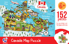 Load image into Gallery viewer, Canada Illustrated Map Wooden Jigsaw Puzzle for Children and Adults - 152-Piece