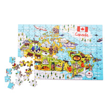 Load image into Gallery viewer, Canada Illustrated Map Wooden Jigsaw Puzzle for Children and Adults - 152-Piece