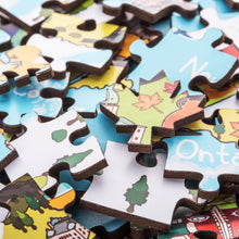 Load image into Gallery viewer, Canada Illustrated Map Wooden Jigsaw Puzzle for Children and Adults - 152-Piece