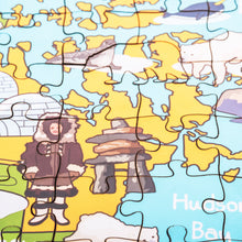 Load image into Gallery viewer, Canada Illustrated Map Wooden Jigsaw Puzzle for Children and Adults - 152-Piece