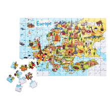 Load image into Gallery viewer, Europe Illustrated Map Wooden Jigsaw Puzzle for Children and Adults - 152-Piece