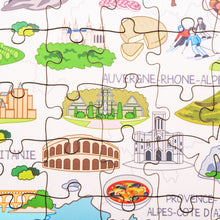 Load image into Gallery viewer, France Illustrated Map Wooden Jigsaw Puzzle for Children and Adults - 152-Piece