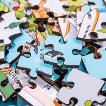Load image into Gallery viewer, India Illustrated Map Wooden Jigsaw Puzzle for Children and Adults - 152-Piece