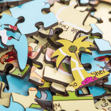 Load image into Gallery viewer, Los Angeles Illustrated Map Wooden Jigsaw Puzzle for Children and Adults - 152-Piece