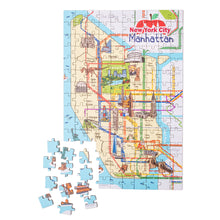 Load image into Gallery viewer, New York Manhattan Subway Illustrated Map Wooden Jigsaw Puzzle for Children and Adults - 152-Piece