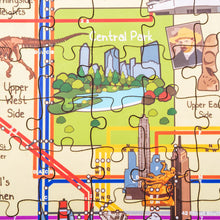 Load image into Gallery viewer, New York Manhattan Subway Illustrated Map Wooden Jigsaw Puzzle for Children and Adults - 152-Piece