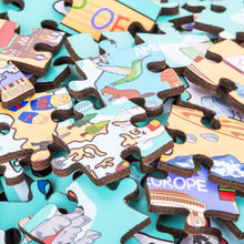 Load image into Gallery viewer, World Illustrated Map Wooden Jigsaw Puzzle for Children and Adults - 152-Piece