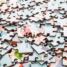 Load image into Gallery viewer, Wild Animals of the World Illustrated Map Wooden Jigsaw Puzzle for Children and Adults - 152-Piece