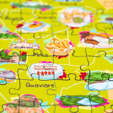 Load image into Gallery viewer, Colombia Illustrated Map Wooden Jigsaw Puzzle for Children and Adults - 152-Piece
