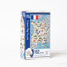 Load image into Gallery viewer, France Illustrated Map Wooden Jigsaw Puzzle for Children and Adults - 152-Piece
