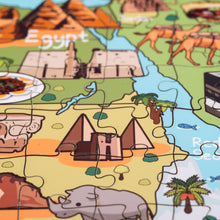 Load image into Gallery viewer, Middle East Illustrated Map Wooden Jigsaw Puzzle for Children and Adults - 152-Piece
