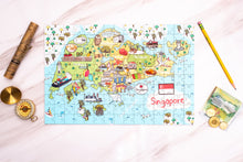 Load image into Gallery viewer, Singapore Illustrated Map Wooden Jigsaw Puzzle for Children and Adults - 152-Piece
