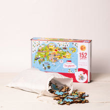 Load image into Gallery viewer, Singapore Illustrated Map Wooden Jigsaw Puzzle for Children and Adults - 152-Piece
