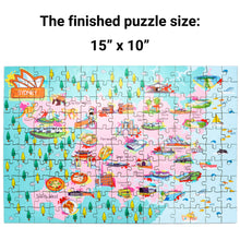 Load image into Gallery viewer, Sydney Illustrated Map Wooden Jigsaw Puzzle for Children and Adults - 152-Piece
