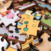 Load image into Gallery viewer, Tokyo Illustrated Map Wooden Jigsaw Puzzle for Children and Adults - 152-Piece
