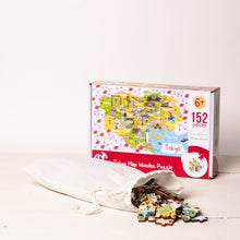 Load image into Gallery viewer, Tokyo Illustrated Map Wooden Jigsaw Puzzle for Children and Adults - 152-Piece
