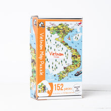 Load image into Gallery viewer, Vietnam Illustrated Map Wooden Jigsaw Puzzle for Children and Adults - 152-Piece
