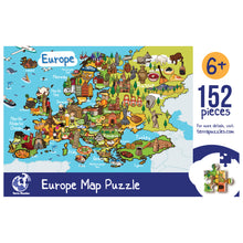 Load image into Gallery viewer, Europe Illustrated Map Wooden Jigsaw Puzzle for Children and Adults - 152-Piece
