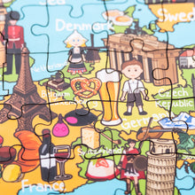 Load image into Gallery viewer, Europe Illustrated Map Wooden Jigsaw Puzzle for Children and Adults - 152-Piece
