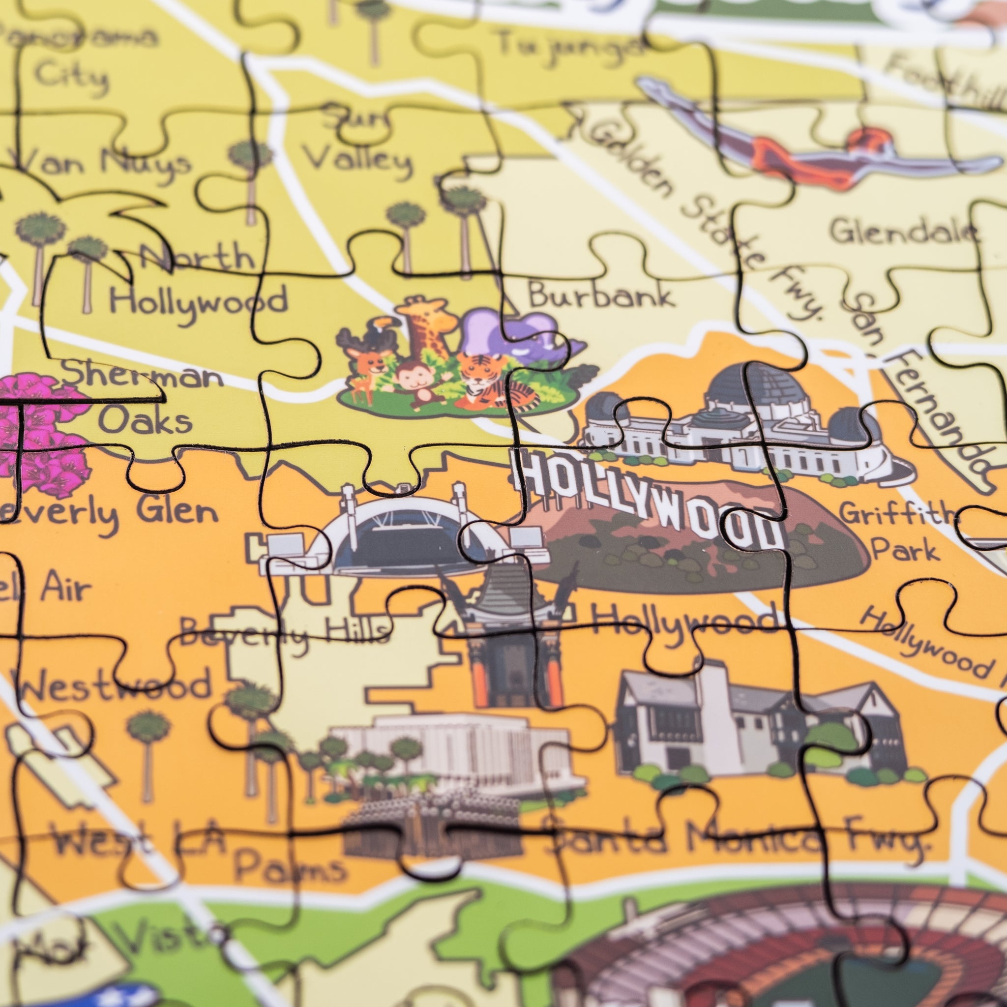 s For Adults Los Angeles Area Map Jigsaw Puzzle - 1000 Piece - Map Of ...