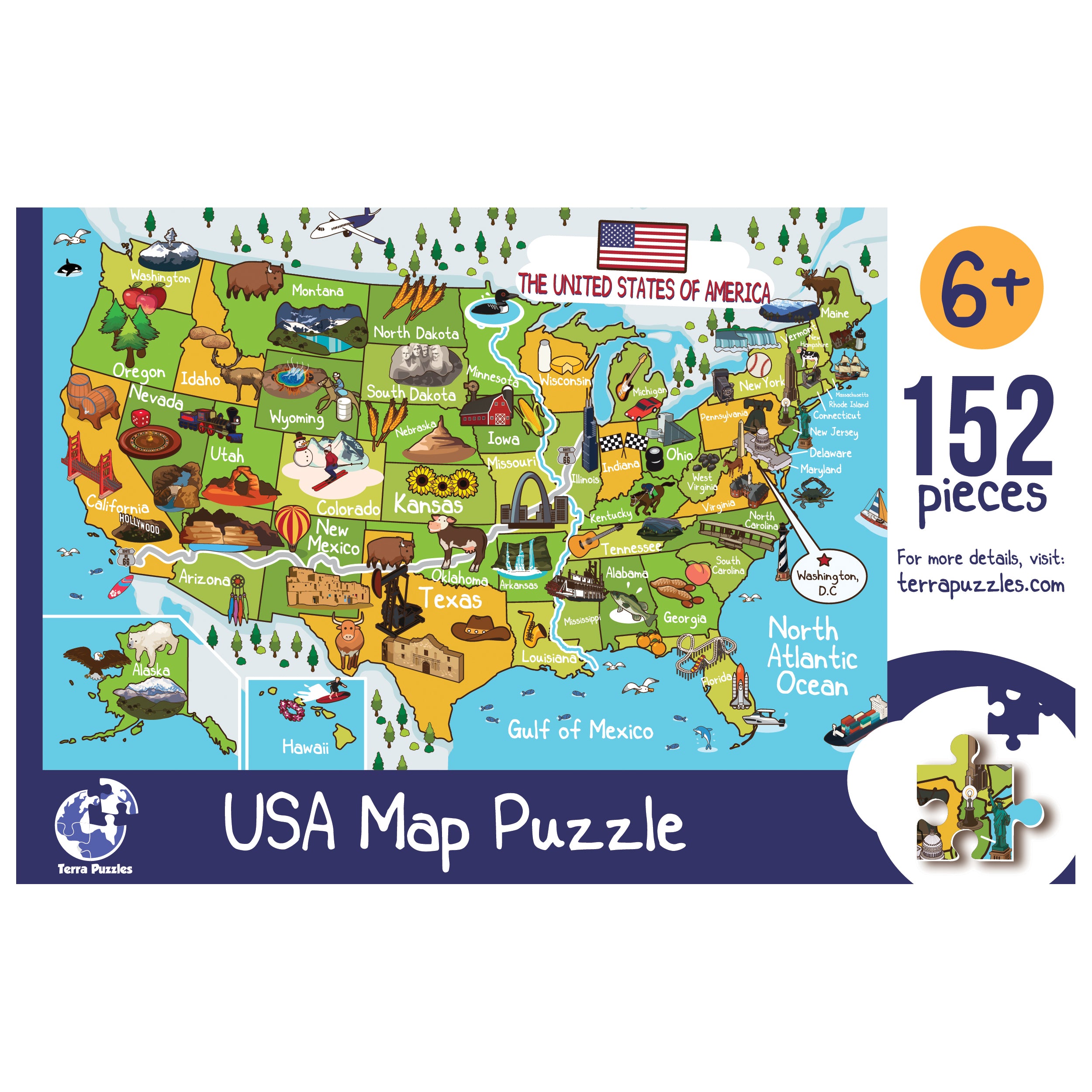 Terra Puzzles France Map Wooden Jigsaw Puzzle 152 Piece, 10x15 inches