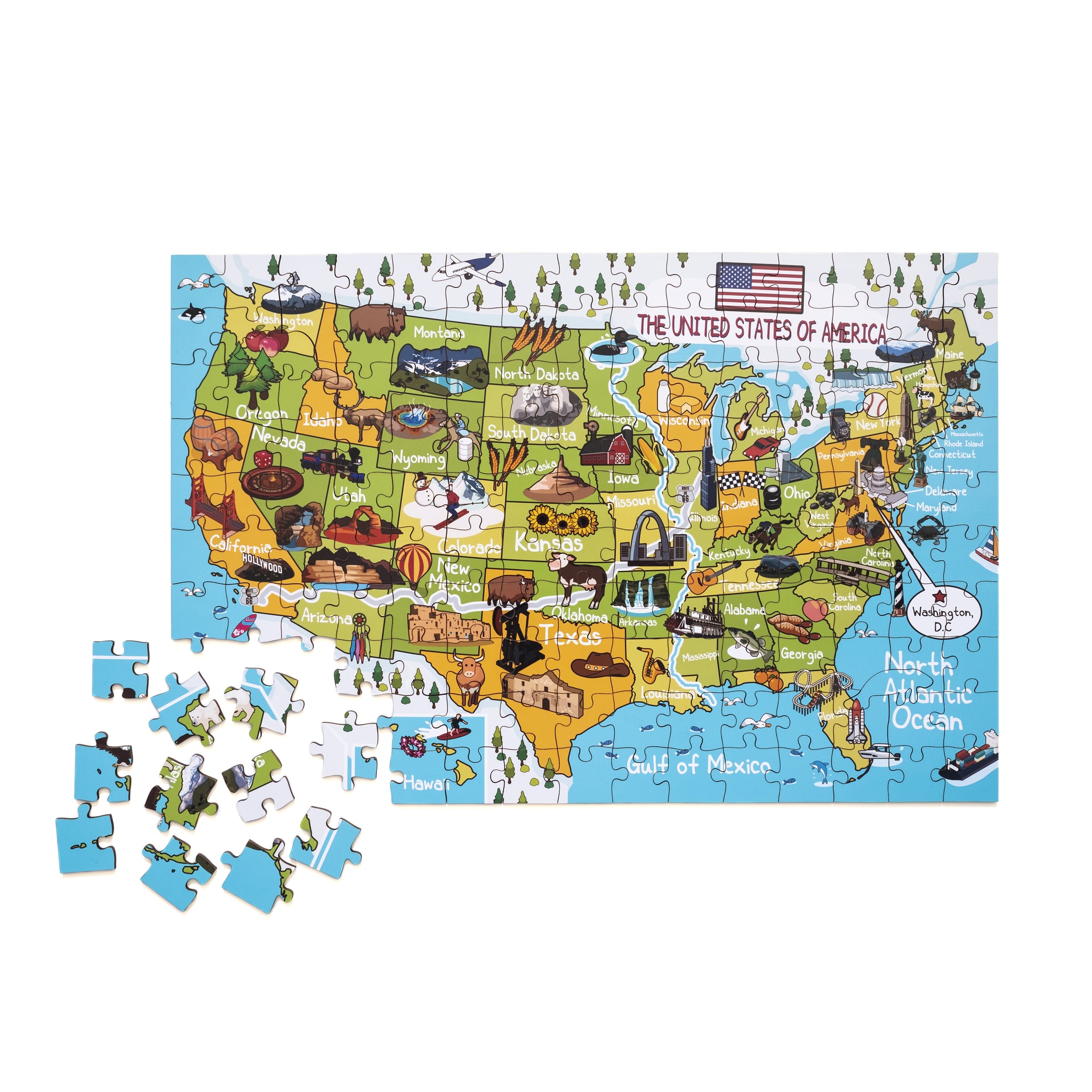 Us State Map Jigsaw Puzzle Wooden Jigsaw Puzzle USA Map
